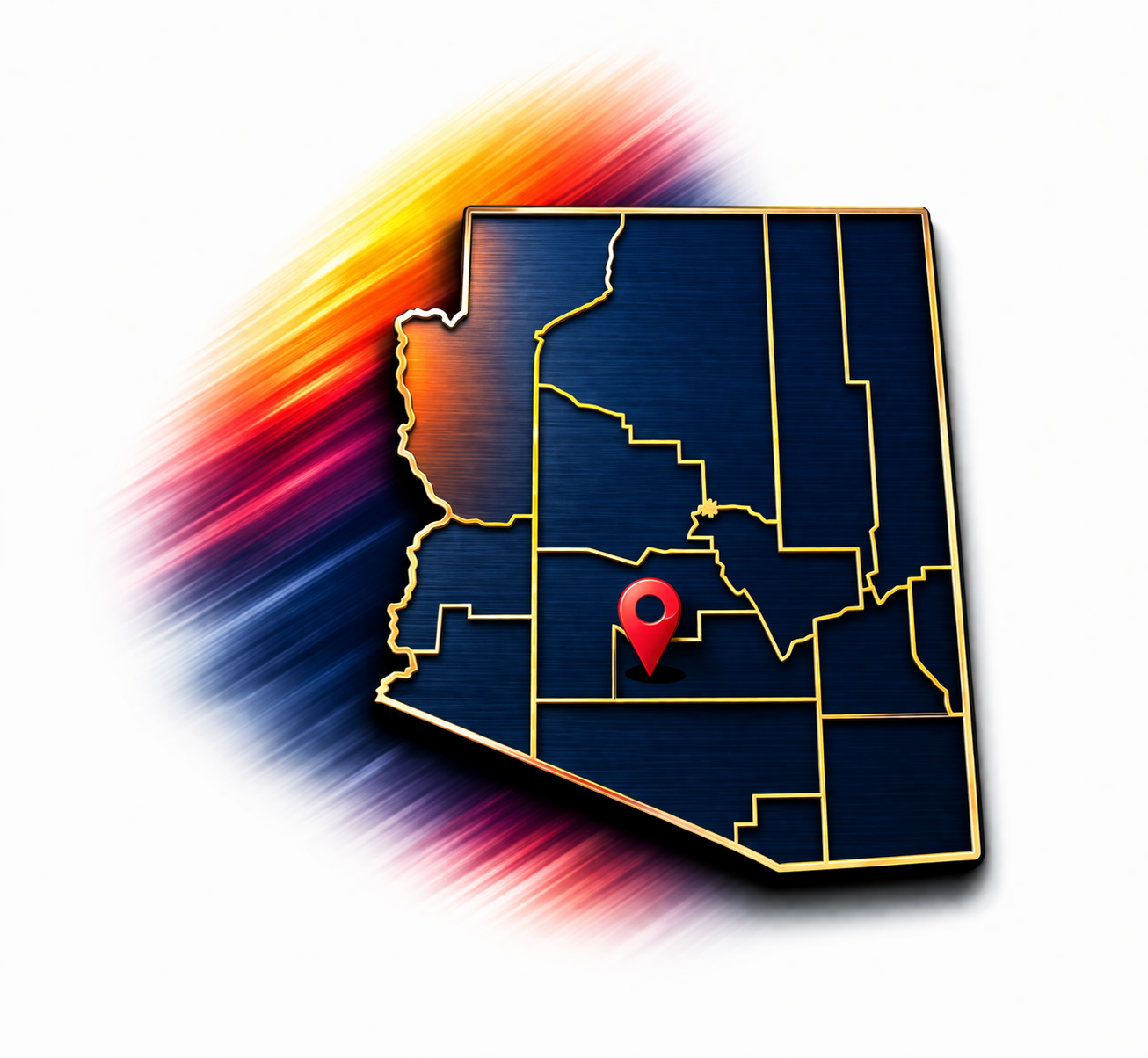 Arizona map — Phoenix location